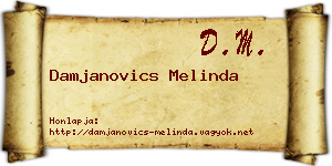 Damjanovics Melinda névjegykártya