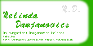 melinda damjanovics business card